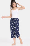 Rosaline Disco Daze Knit Cotton Capri - Ocean Cavern — thumbnail 4